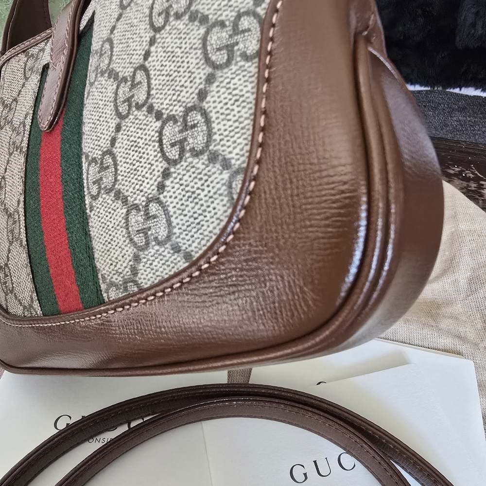 Authentic Gucci Jackie 1961 Mini Bag 2way, Handbag Or Crossbody Bag - Picture 11 of 16